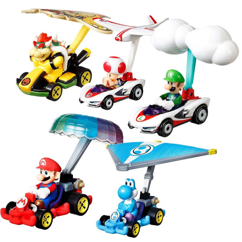 SUPER MARIO スーパーマリオ (40周年 ) - Mario Kart Hot Wheels Gliders Mix 3 2022 8個セット / フィギュア・人形 - PGS